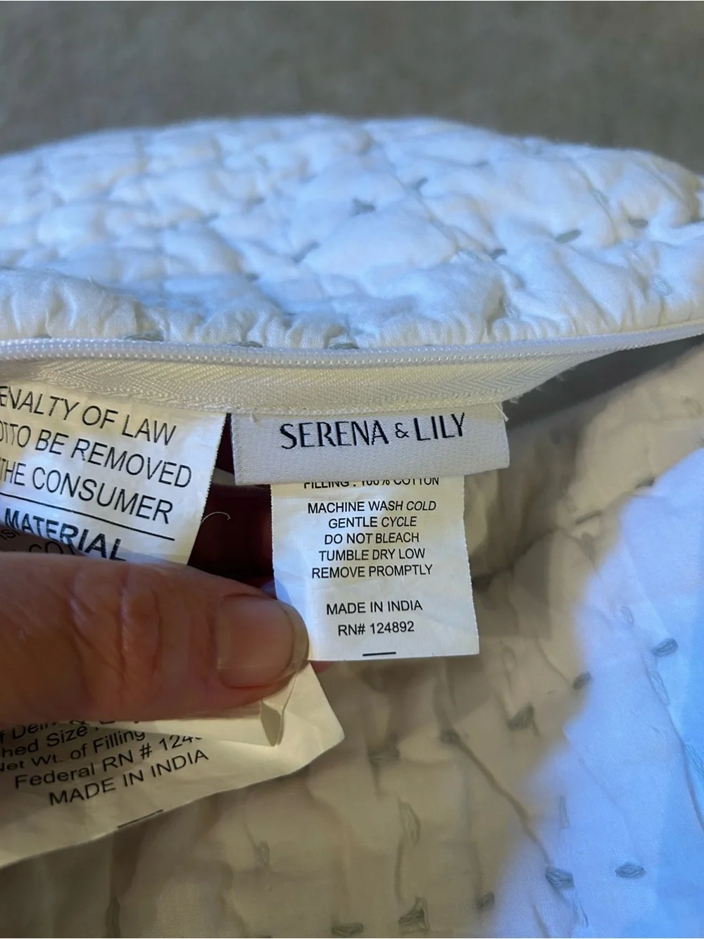 Serena and Lily Baywood Quilted Euro Sham